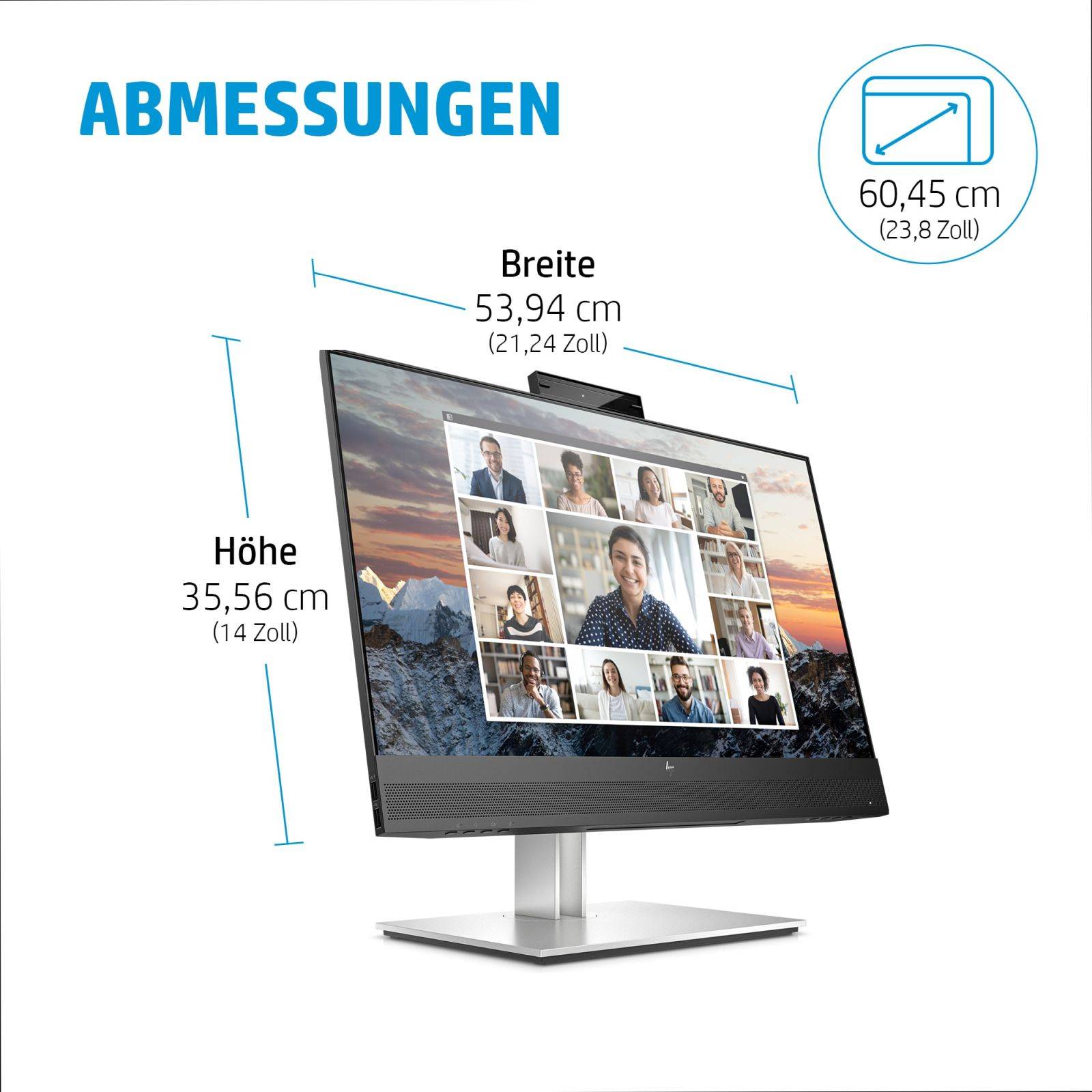 HP E24m G4 FHD USB-C Conferencing Monitor, 60,5 cm (23.8"), 1920 x 1080 Pixel, Full-4