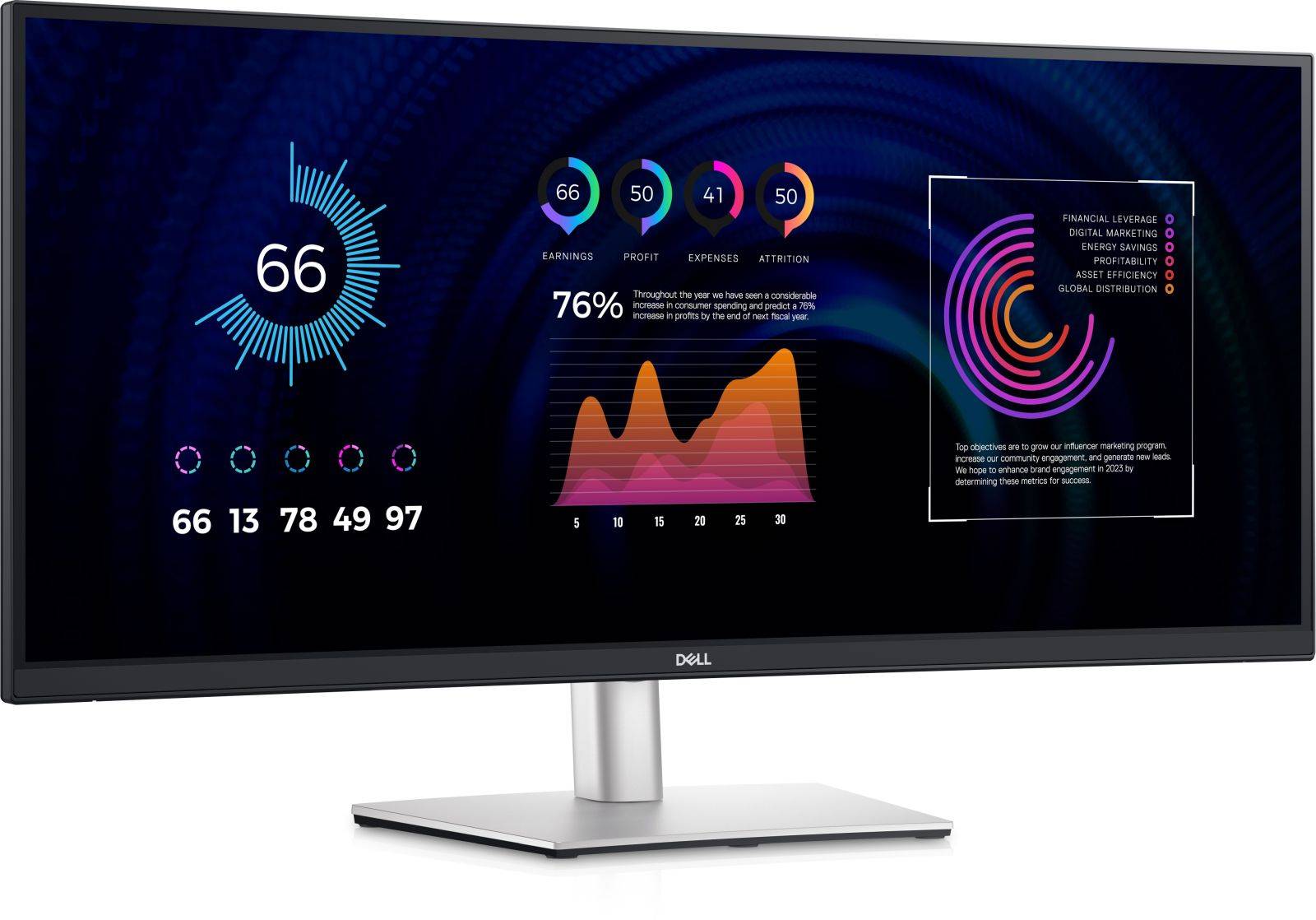 Dell P3424WE - LED-Monitor - gebogen - 86.4 cm (34")-0