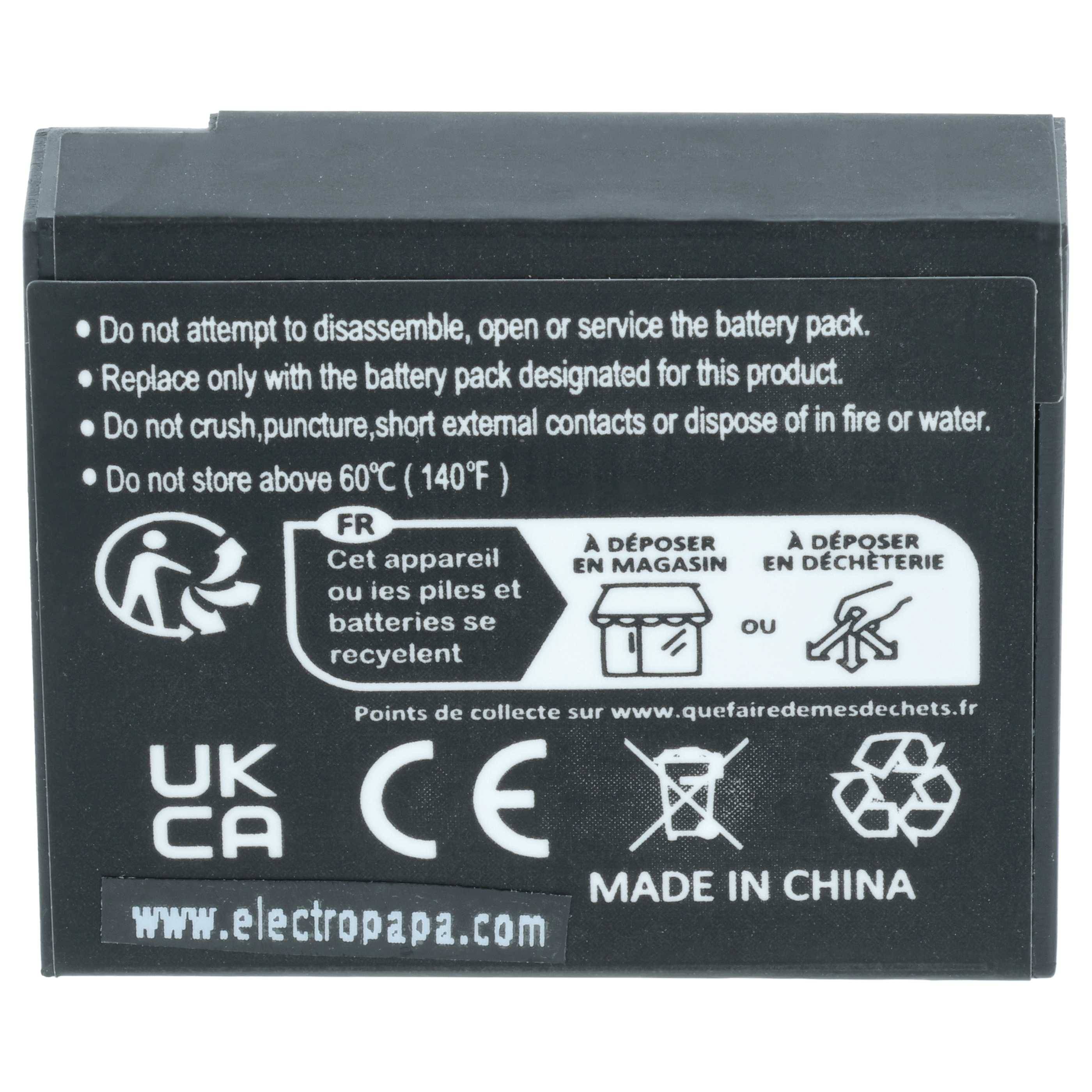 vhbw Akku kompatibel mit Eartec UltraLITE | Wireless Headset Kopfhörer (810mAh, 3,7V, Li-Ion)-2