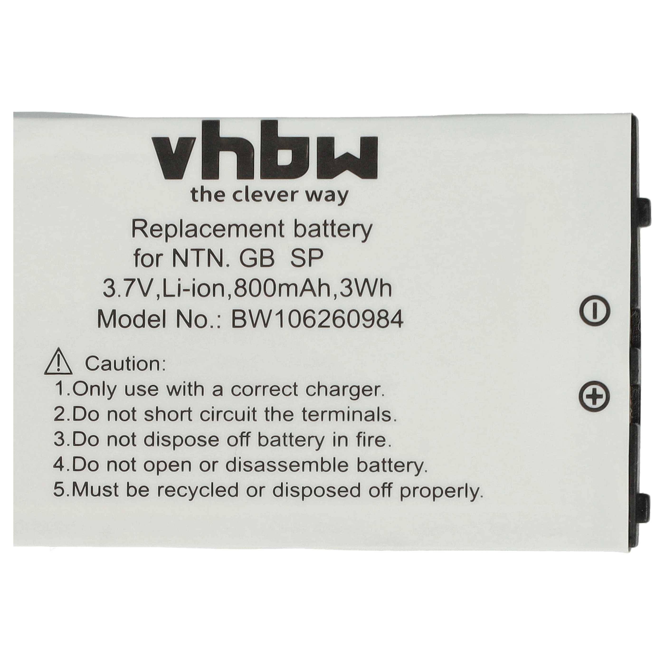 vhbw 2x Akku kompatibel mit Nintendo Game Boy Advance Special | GBA-SP Spielekonsole (800 mAh, 3,7 V, Li-Ion)-3
