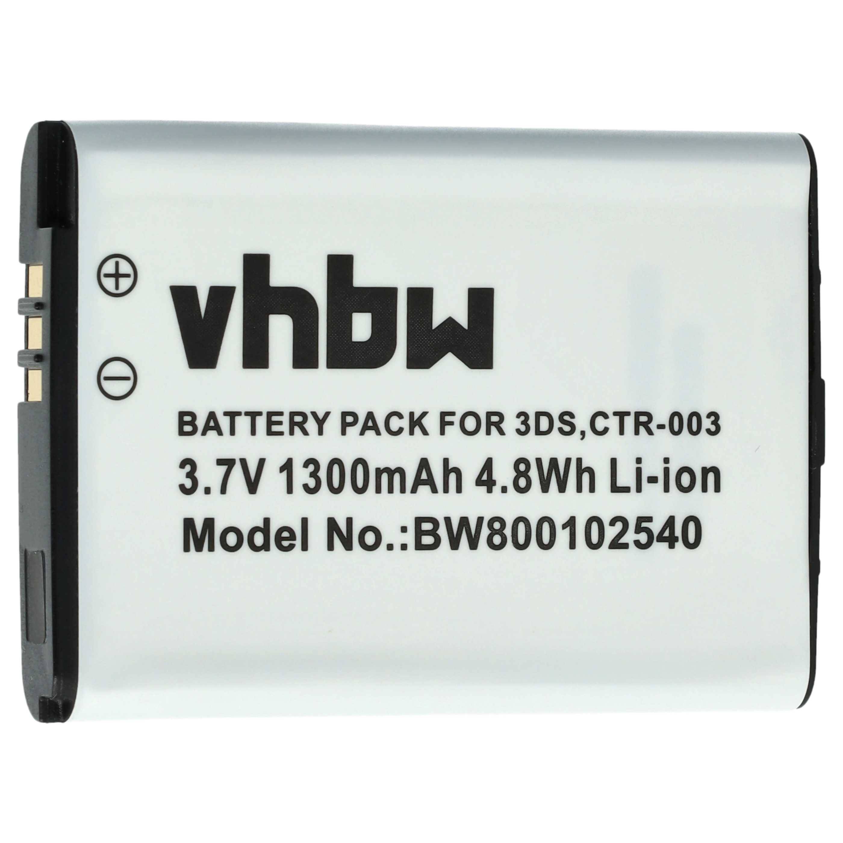 vhbw 2x Akku Ersatz für Nintendo CTR-003 | C/CTR-A-AB für Spielekonsole (1300 mAh, 3,7 V, Li-Ion)-3