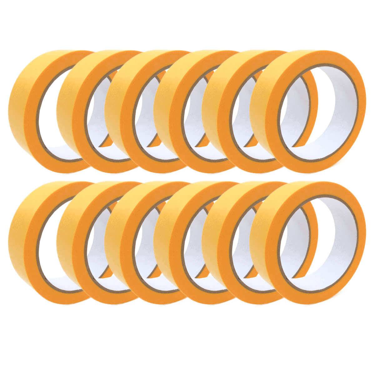 Pictolor Goldband Malerklebeband – Washi Tape für präzise Farbkanten innen & außen Vorteilspaket 12 Rollen 36 mm-0