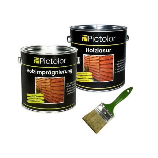 Pictolor® Holzschutz-Set mit Werkzeug Natur