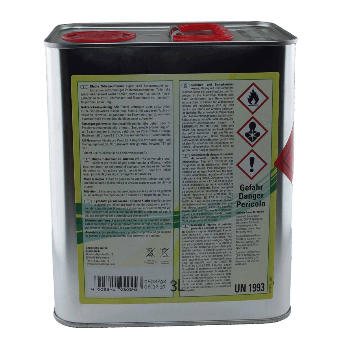 Kluthe Silikon-Entferner Spezialreinigungsmittel 3 Liter-1
