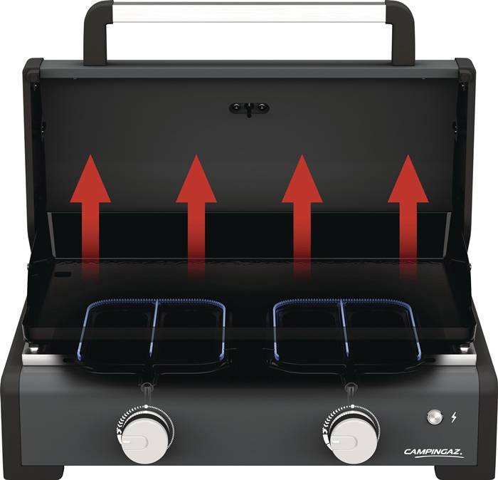 Gasgrill Plancha Onyx 2 Cook 2 Blue Flame Brenner (Edelstahl) CAMPINGAZ-1
