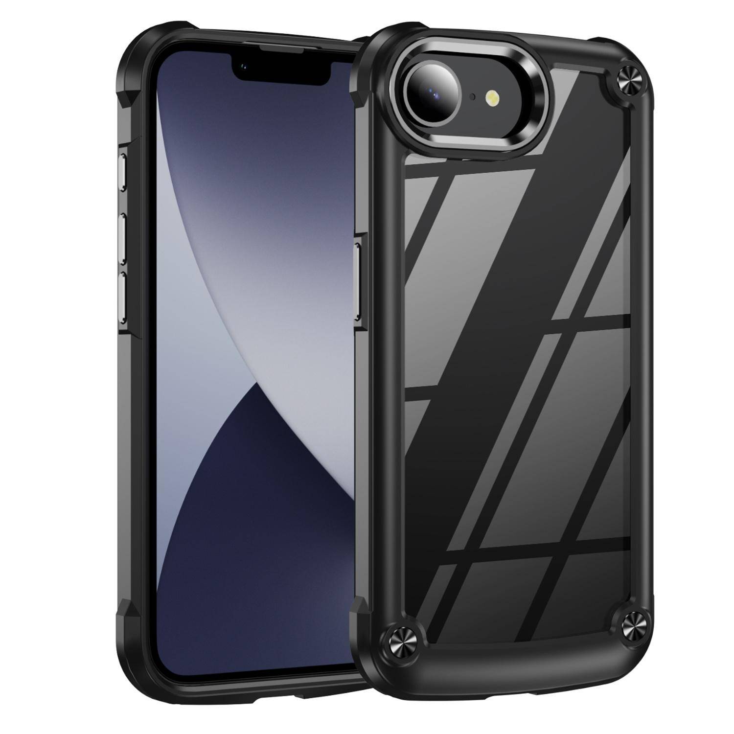 Handyhülle für Apple iPhone 17e / 16e TPU + PC Hybrid mit Linsenschutz Schwarz-0