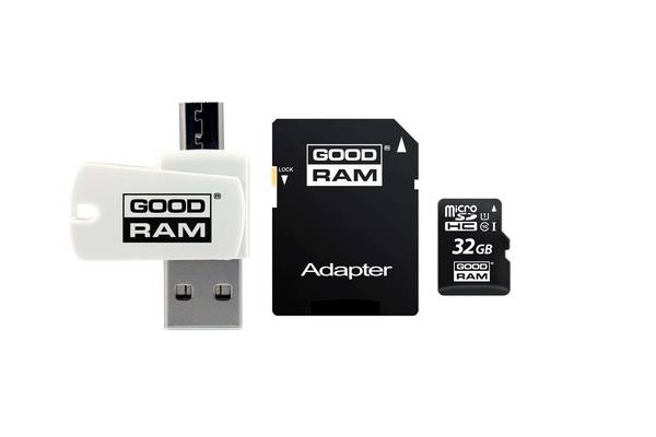GoodRam M1A4 All in One, 32 GB, MicroSDHC, Class 10, UHS-I, 100 MB/s, 10 MB/s