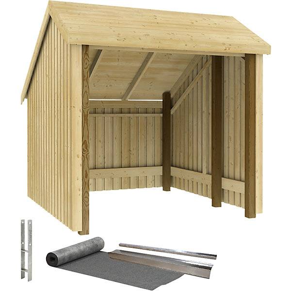 Fahrradunterstand aus Holz HxBxT 2500 x 2480 x 2290 mm (57 m²). PLUS AS 83694149
