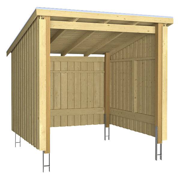Nordic Fahrradunterstand aus Holz HxBxT 2200 x 2180 x 2290 mm (5 m²). PLUS AS 83694449-0