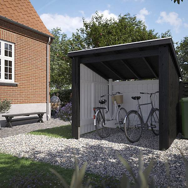 Nordic Fahrradunterstand aus Holz HxBxT 2200 x 2180 x 2290 mm (5 m²). PLUS AS 83694449-2