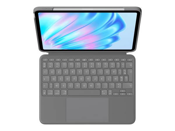 Logitech Combo Touch - Tastatur und Foliohülle - mit Trackpad - hintergrundbeleuchtet - Apple Smart connector - AZERTY