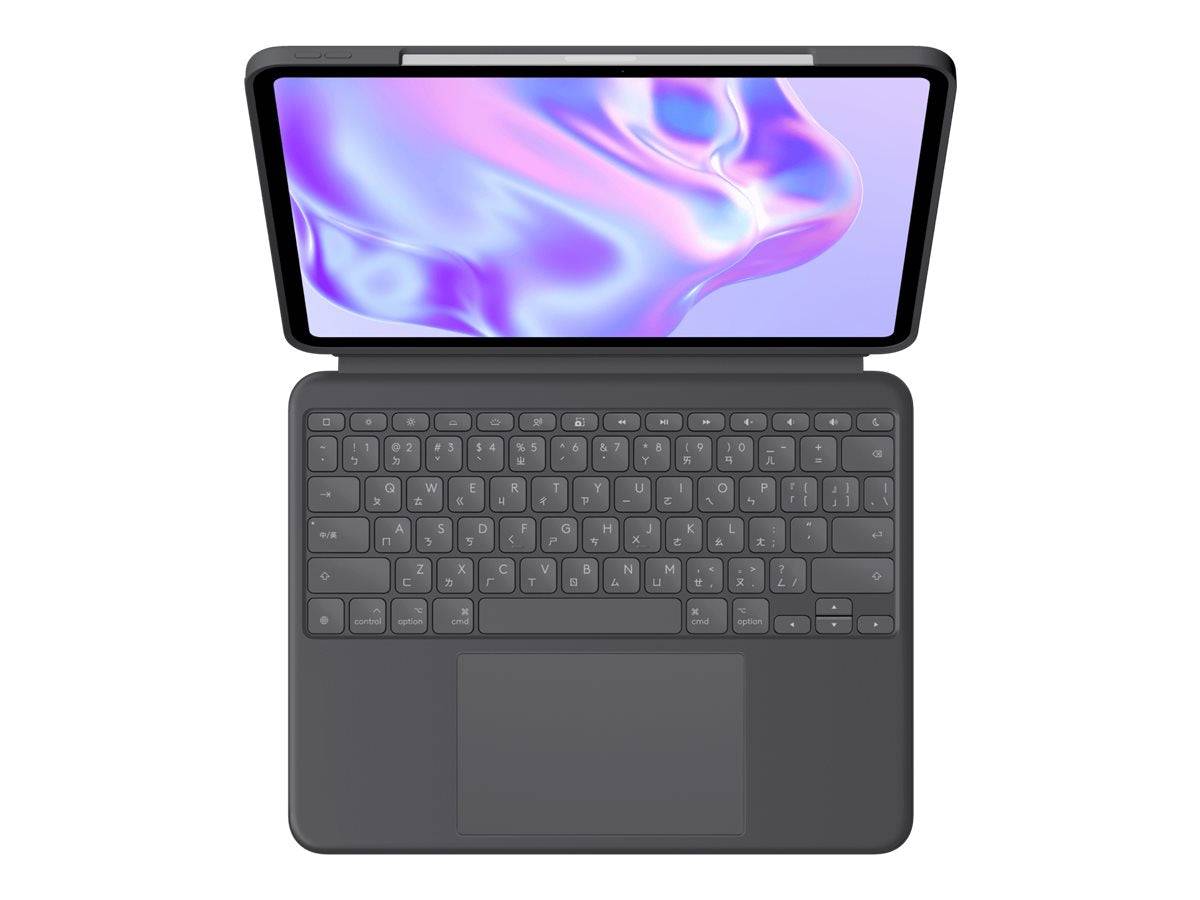 Logitech Combo Touch - Tastatur und Foliohülle - mit Trackpad - hinterleuchtet - Apple Smart connector - QWERTZ - Schwei-1
