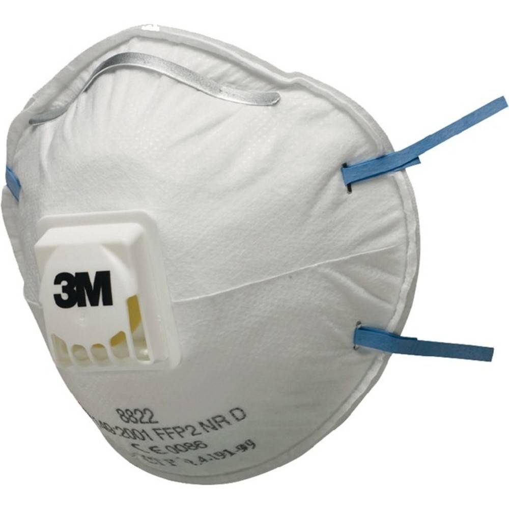 3M™ Atemschutzmaske 8822, mit Ausatemventil, FFP2 / V NR D, 10St./KT-0