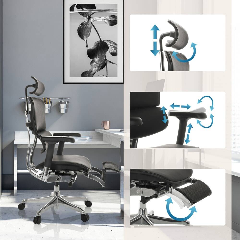 hjh OFFICE Chefsessel ERGOHUMAN PLUS LEGPRO GEN2, Trkraft 601268-YY-3