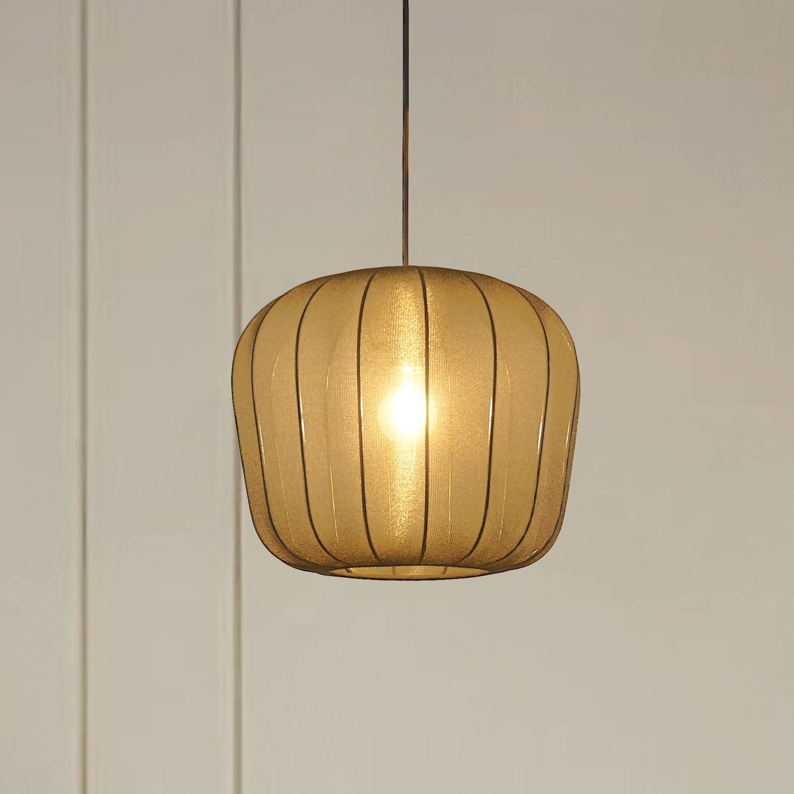 Lindby Pendellampa 'Helin' aus textil / siden-1