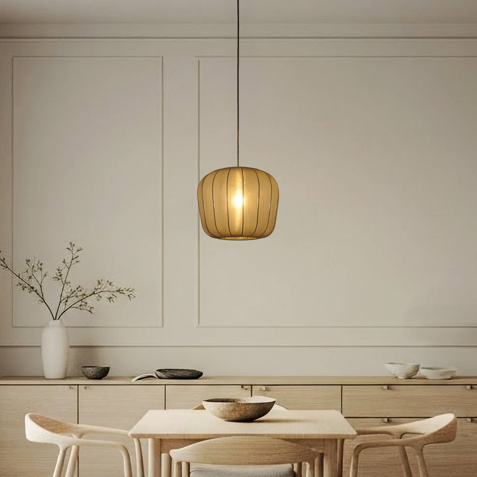 Lindby Pendellampa 'Helin' aus textil / siden-2