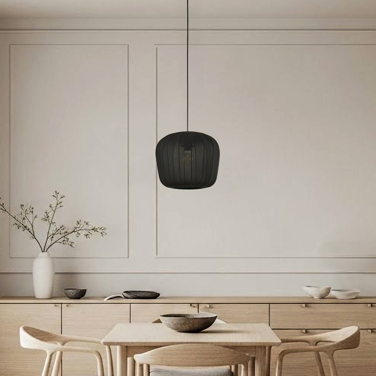 Lindby Pendellampa 'Helin' aus textil / siden-3