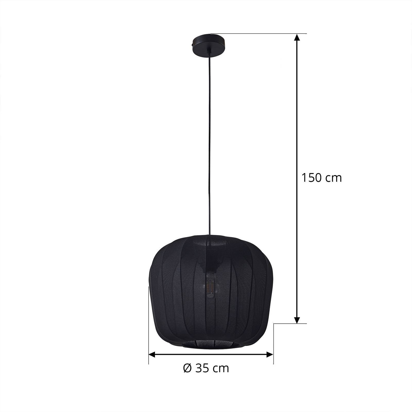 Lindby Pendellampa 'Helin' aus textil / siden-4