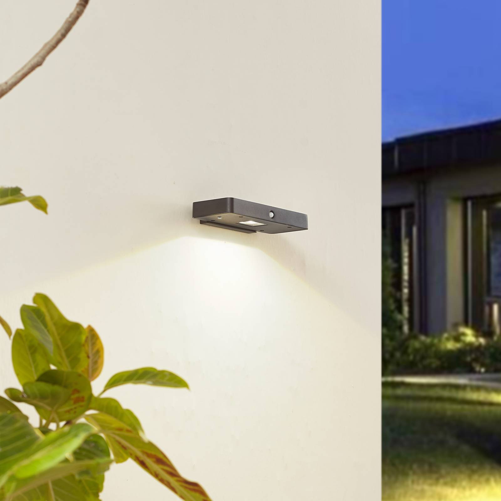 Lucande LED Solarleuchte außen 'Tavon' in schwarz aus Aluminium-2