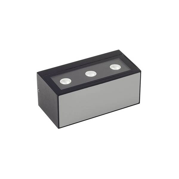 Lucande LED Wandleuchte außen 'Selim' in schwarz aus Aluminium