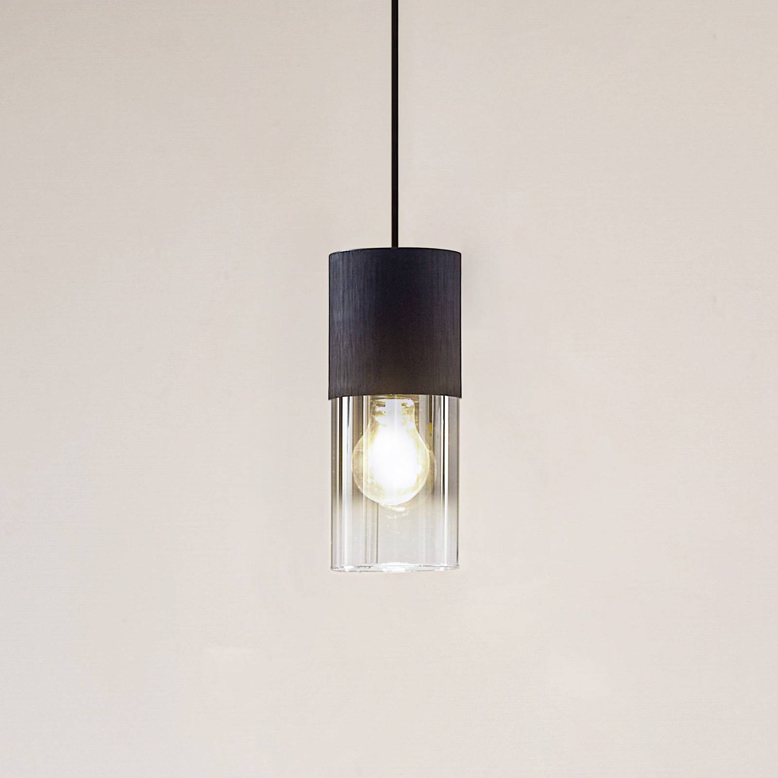 Lindby Pendelleuchte 'Svante' in alu aus Glas-1