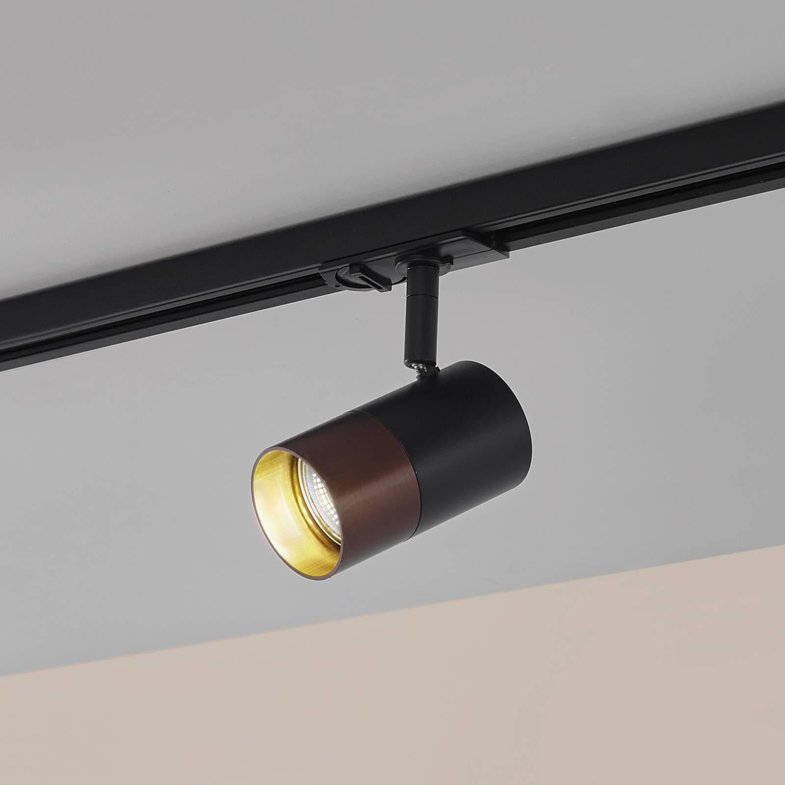 Lindby Stromschienenleuchte 'Linaro' in schwarz aus Aluminium-1
