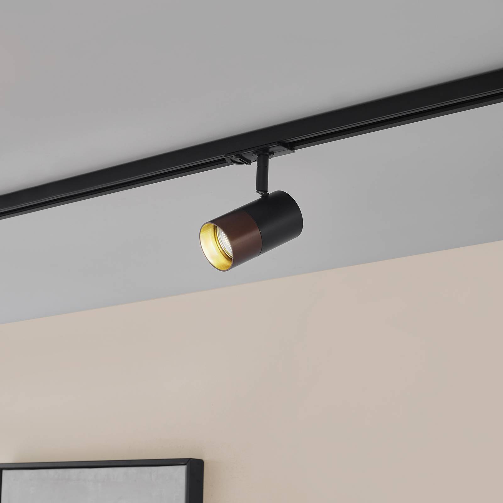 Lindby Stromschienenleuchte 'Linaro' in schwarz aus Aluminium-2