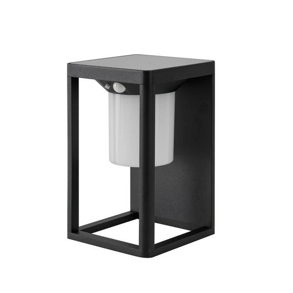 Lucande LED Solarleuchte außen 'Tilena' in schwarz aus Aluminium
