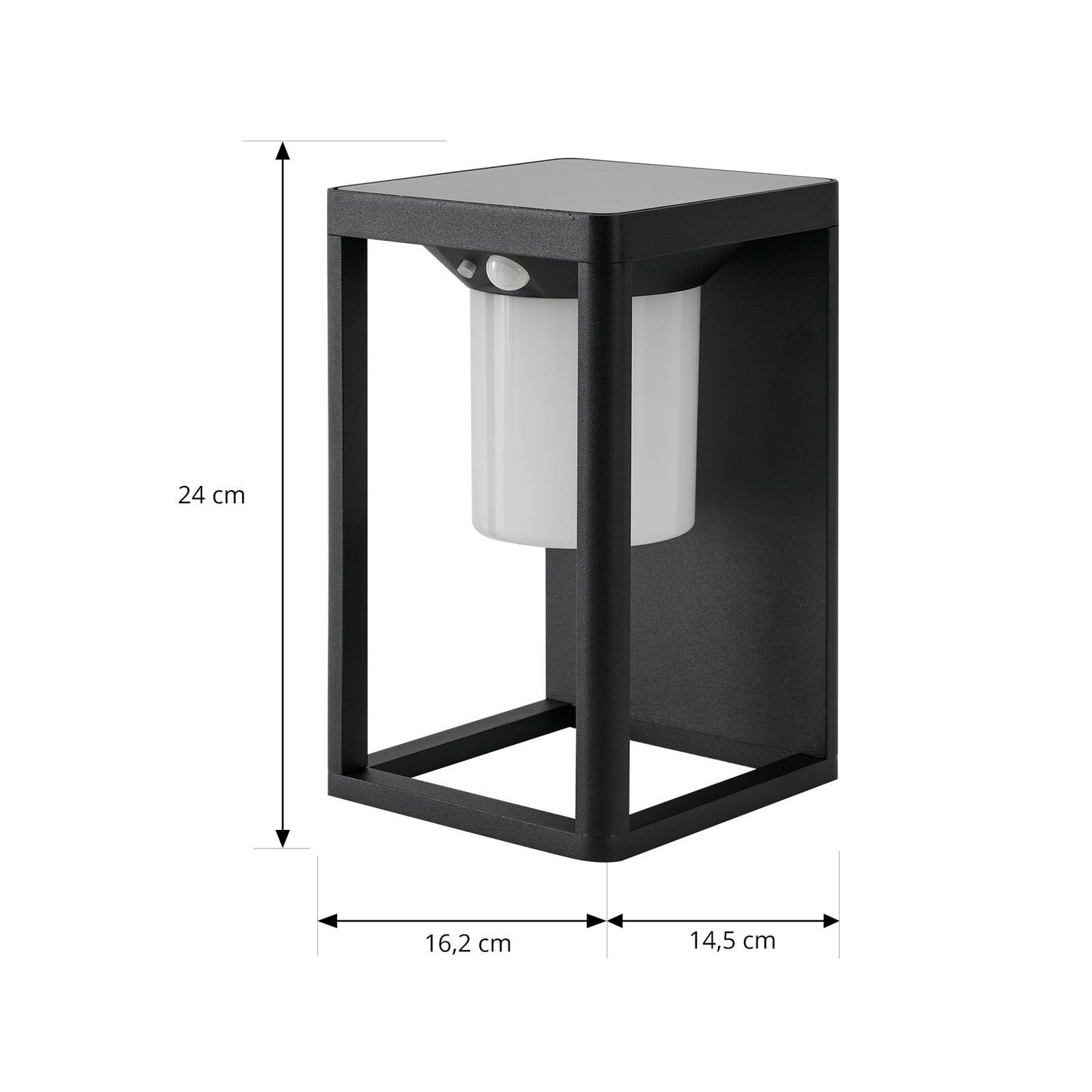 Lucande LED Solarleuchte außen 'Tilena' in schwarz aus Aluminium-3