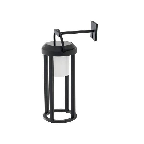 Lucande LED Solarleuchte außen 'Tilena' in schwarz aus Aluminium