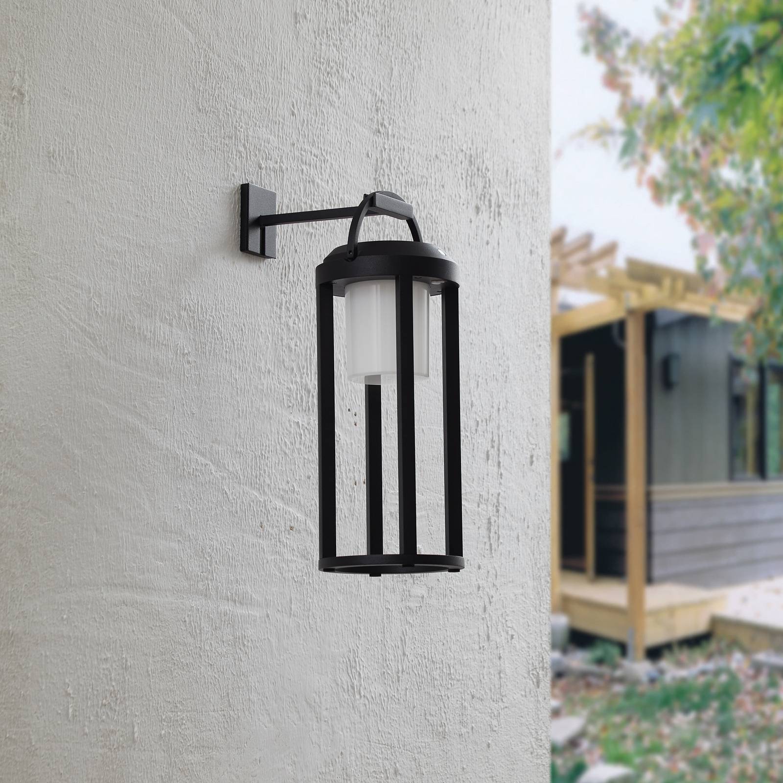 Lucande LED Solarleuchte außen 'Tilena' in schwarz aus Aluminium-2