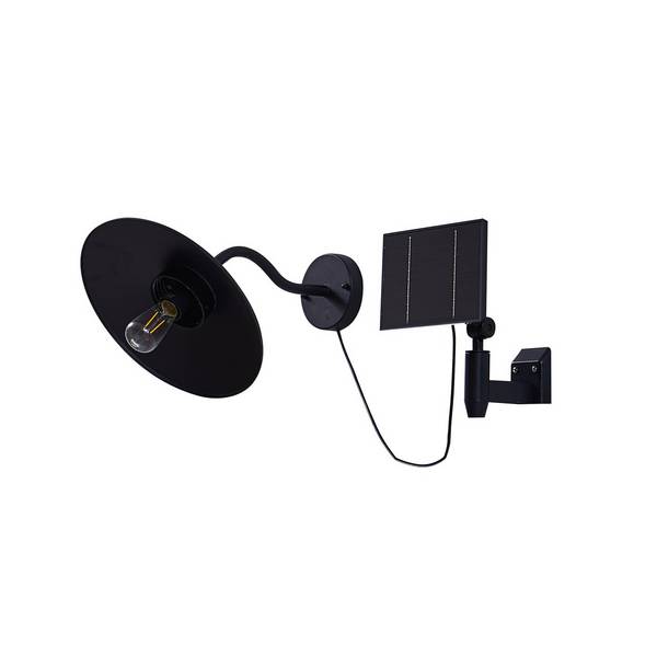 Lindby LED Solarleuchte außen 'Virane' in schwarz aus Aluminium