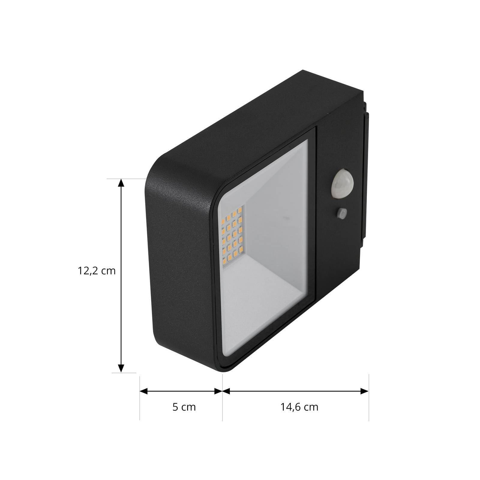 Lucande LED Solarleuchte außen 'Dava' in schwarz aus Aluminium-3