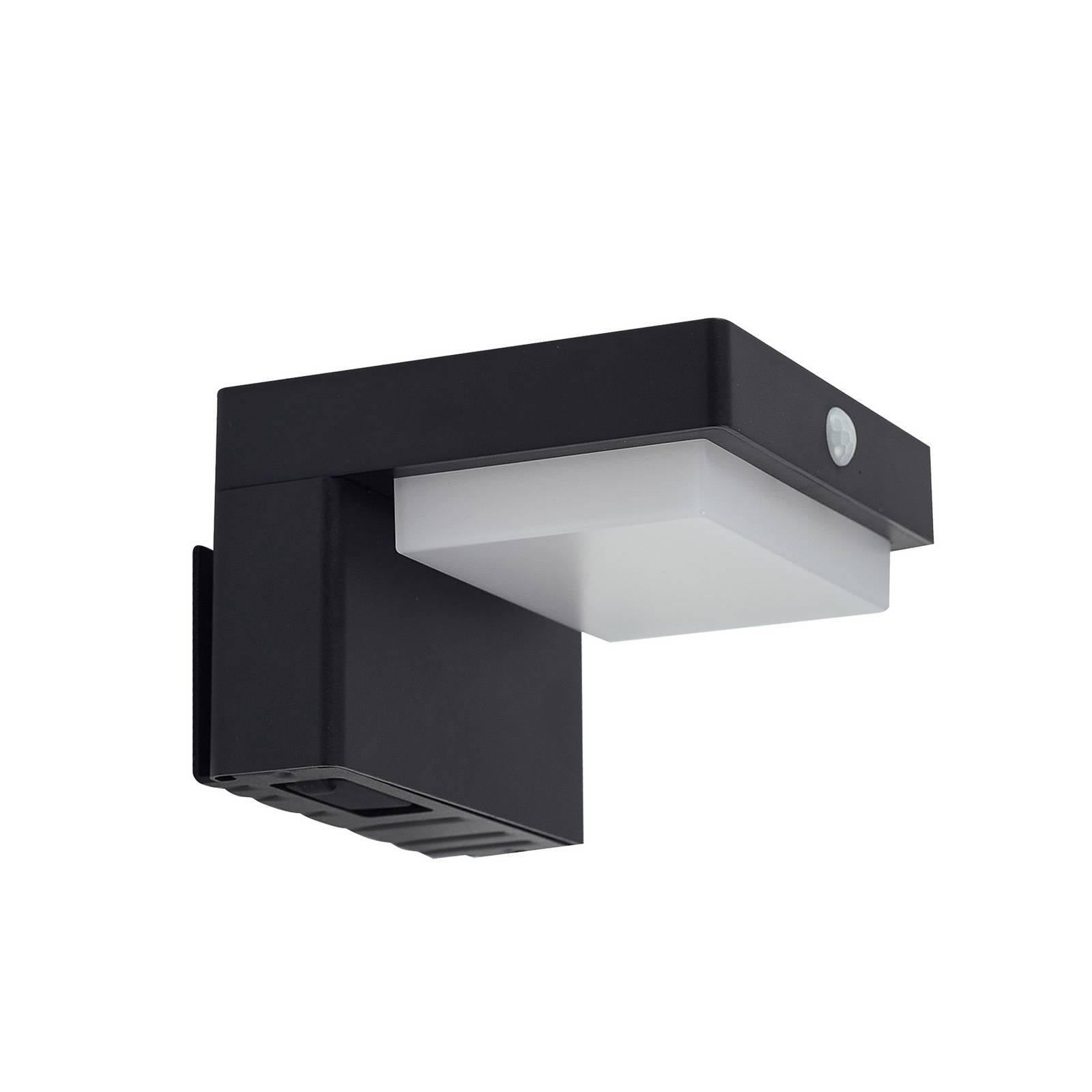 Lindby LED Solarleuchte außen 'Eleazar' in schwarz aus Aluminium-0