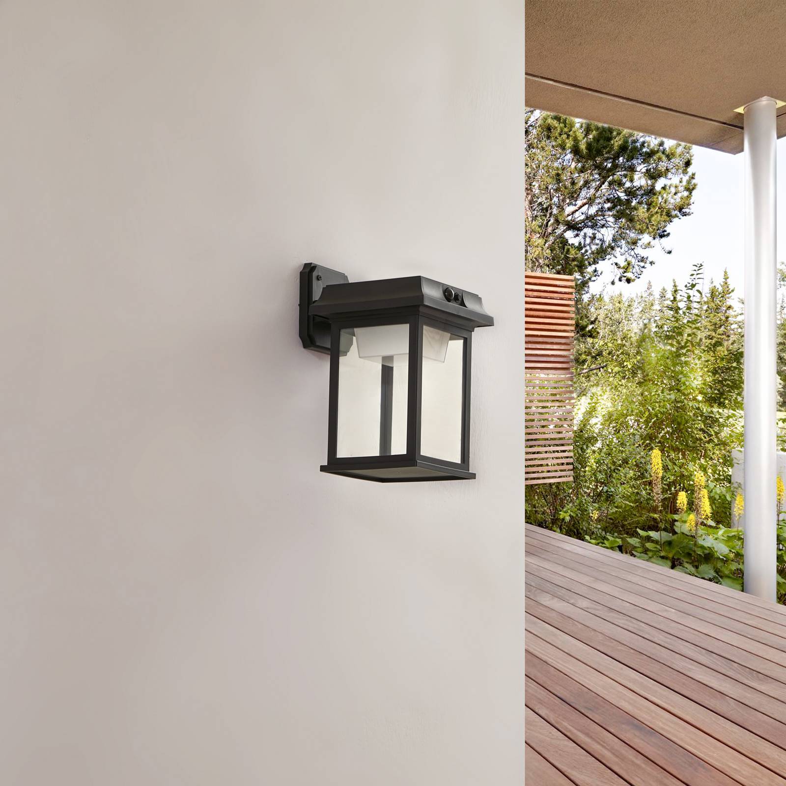 Lindby LED Solarleuchte außen 'Latarka' in schwarz aus Kunststoff-3