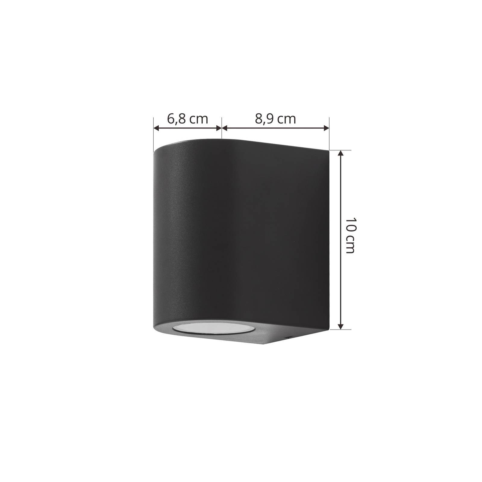 PRIOS Utomhusvägglampa 'Irfan' aus syntetmaterial-3