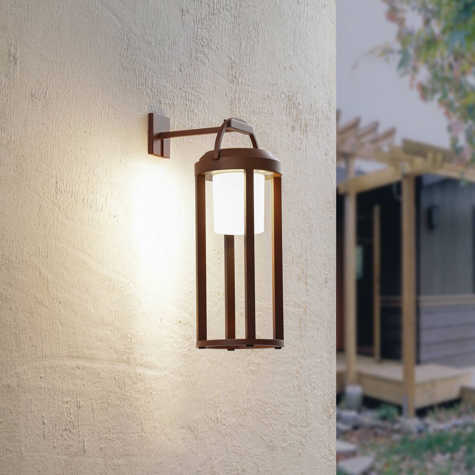 Lucande LED Solarleuchte außen 'Tilena' in schwarz aus Aluminium-1