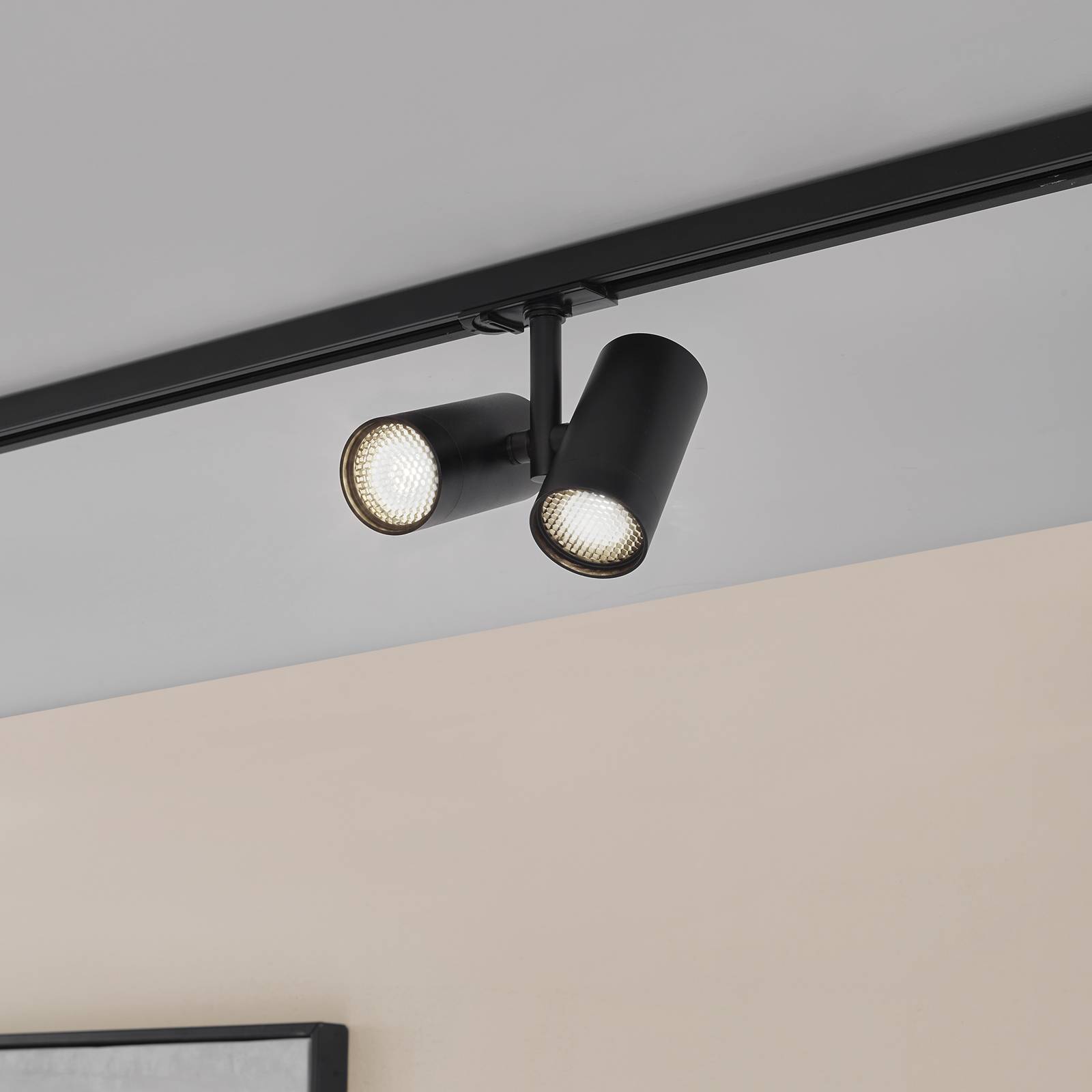 Lindby Stromschienenleuchte 'Linaro' in schwarz aus Aluminium-2