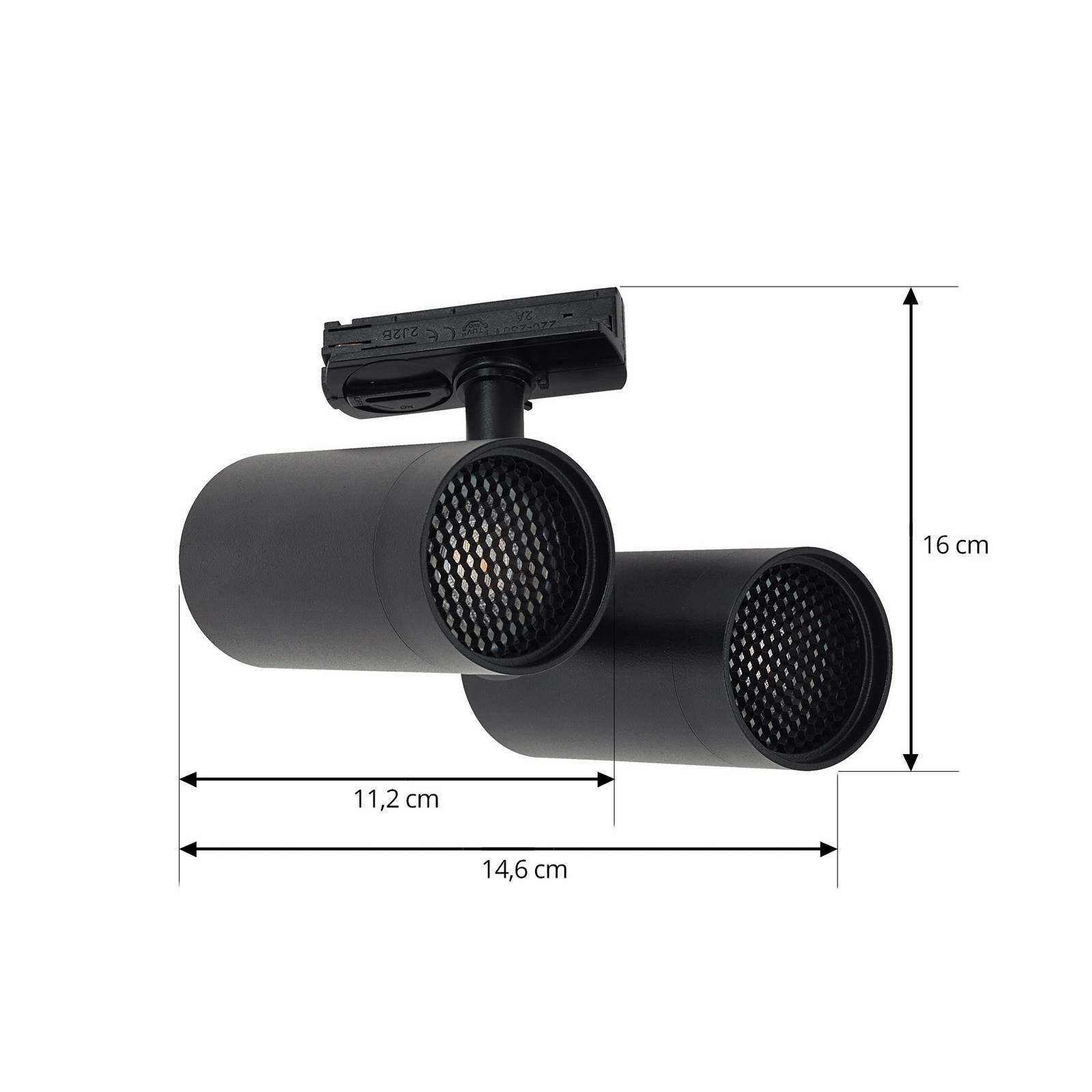 Lindby Stromschienenleuchte 'Linaro' in schwarz aus Aluminium-4