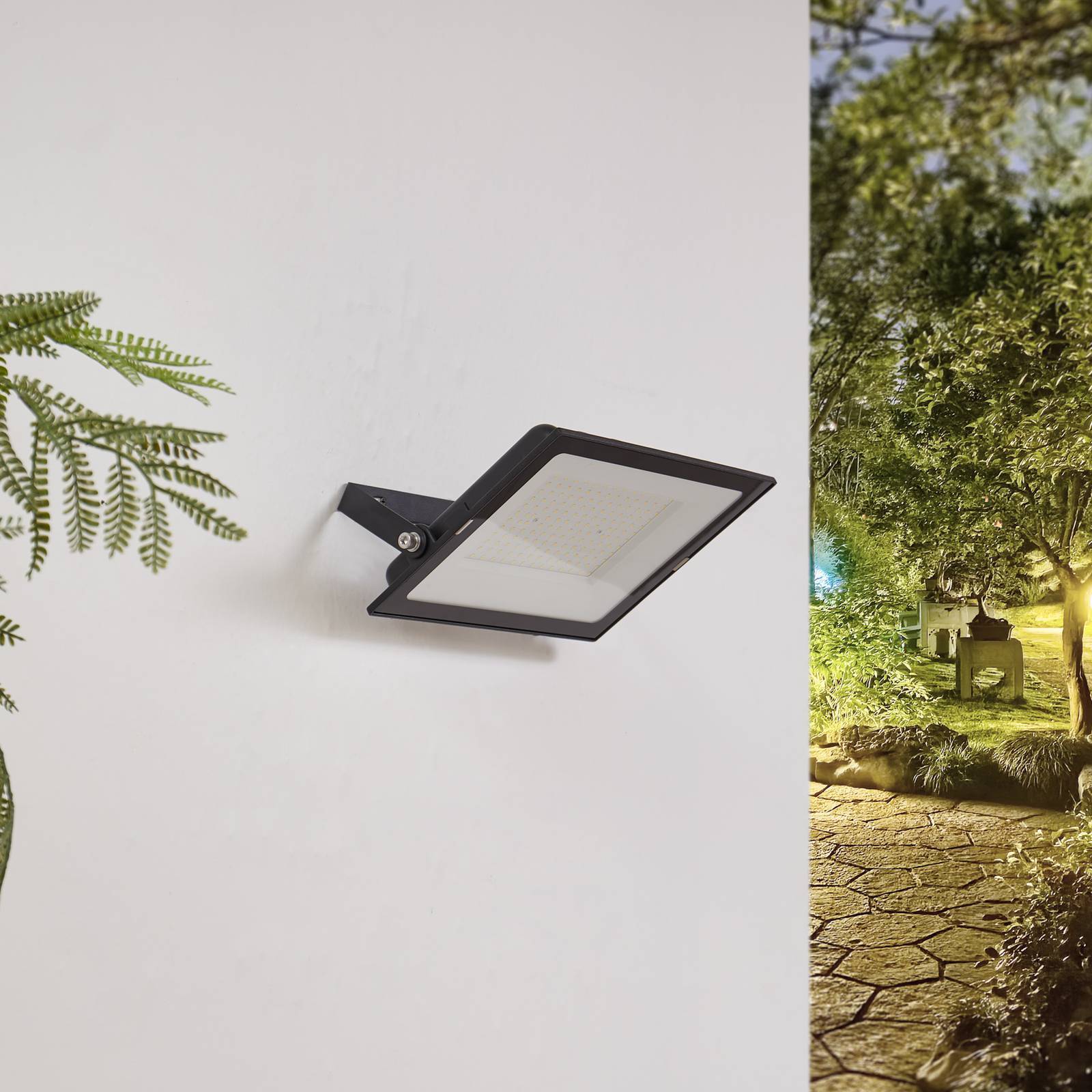 PRIOS LED Wandleuchte außen 'Maikel' in schwarz aus Aluminium-3