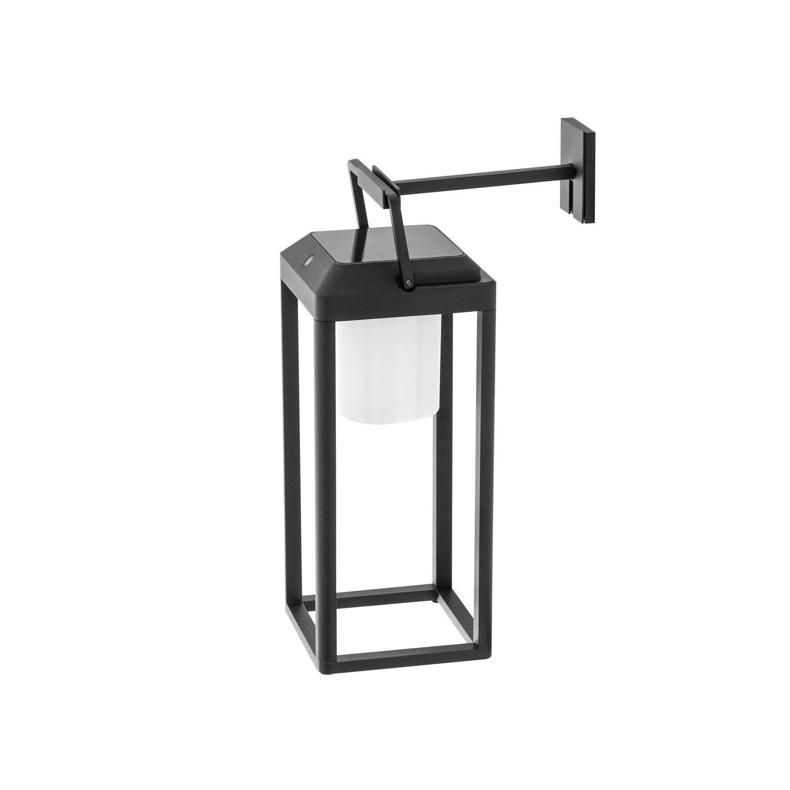 Lucande LED Solarleuchte außen 'Tilena' in schwarz aus Aluminium-0