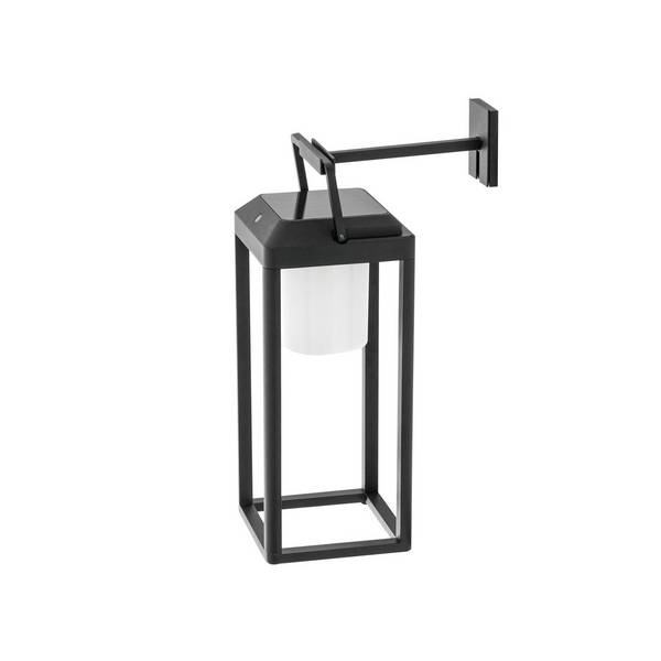 Lucande LED Solarleuchte außen 'Tilena' in schwarz aus Aluminium