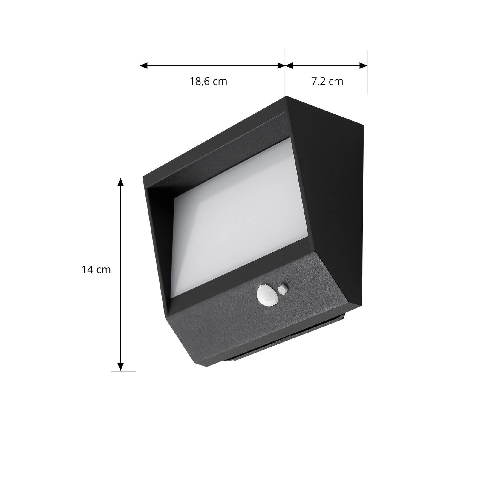 Lucande LED Solarleuchte außen 'Dava' in schwarz aus Aluminium-3