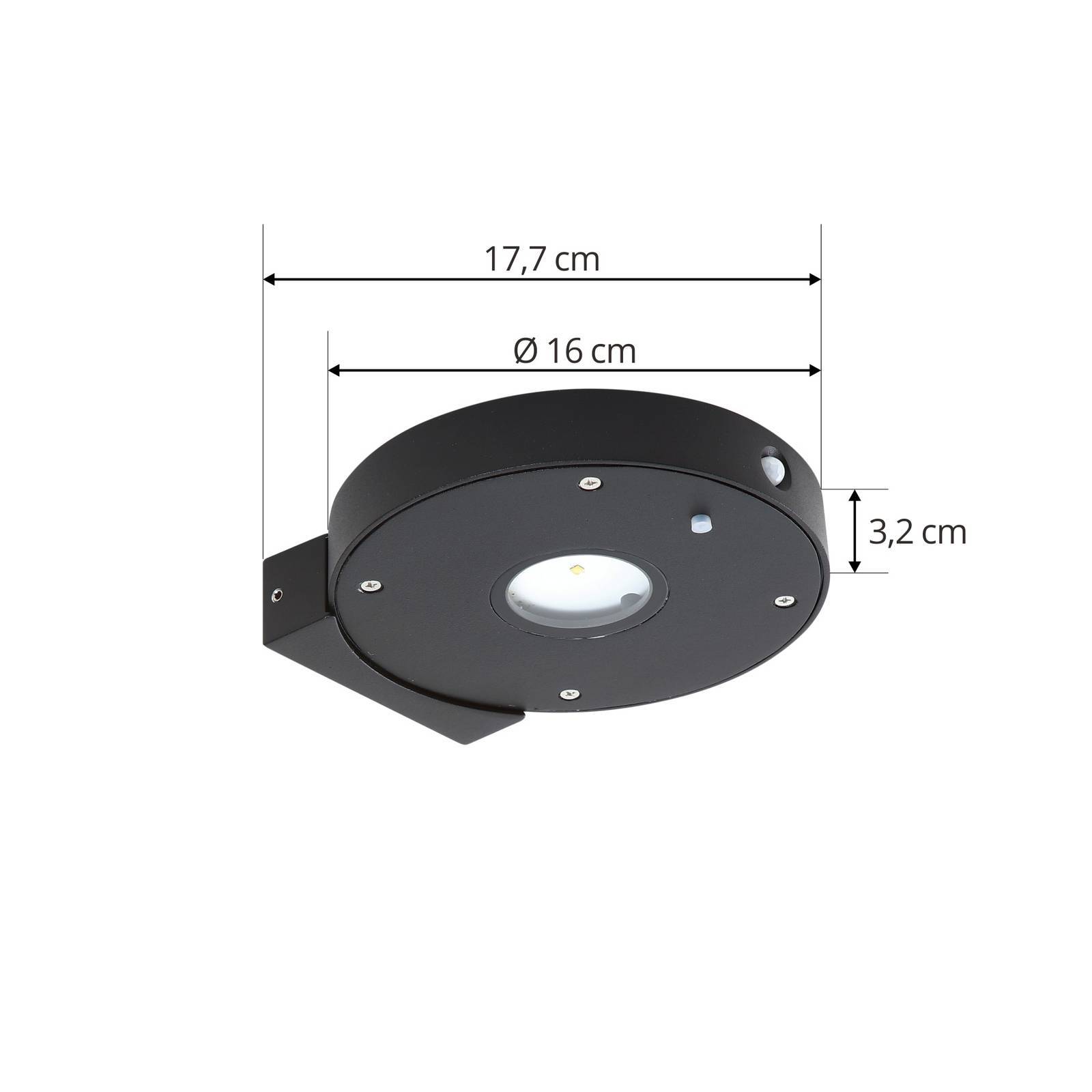 Lucande LED Solarleuchte außen 'Tavon' in schwarz aus Aluminium-4