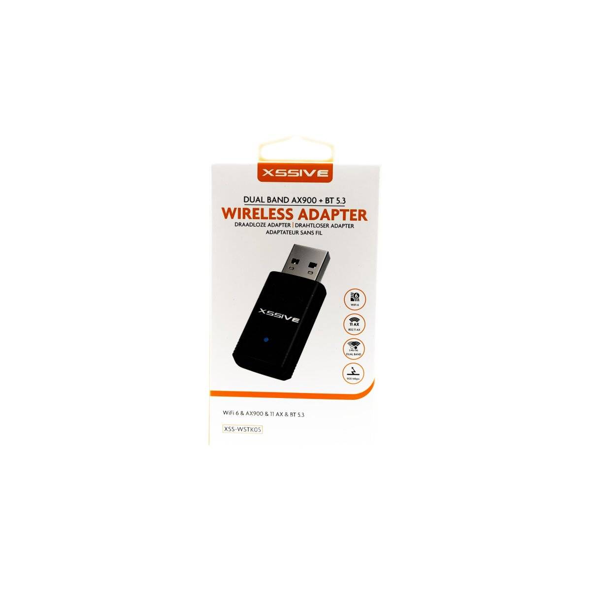 Dual Band AX900 + BT 5.3 Drahtloser Adapter  WiFi 6 Schwarz-2