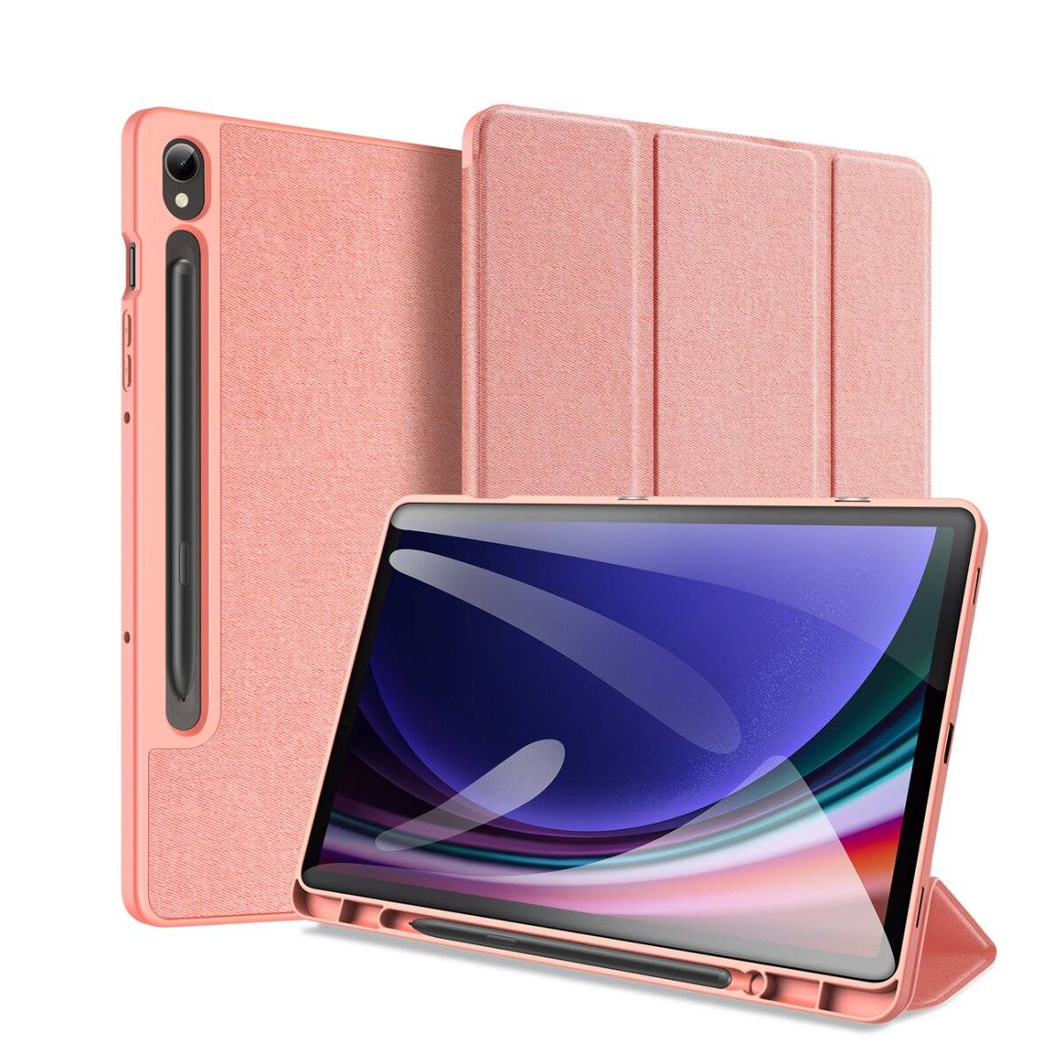 Dux Ducis Domo Smart Sleep Case Tablethülle kompatibel mit Samsung Galaxy Tab S10 FE+ Pink-0