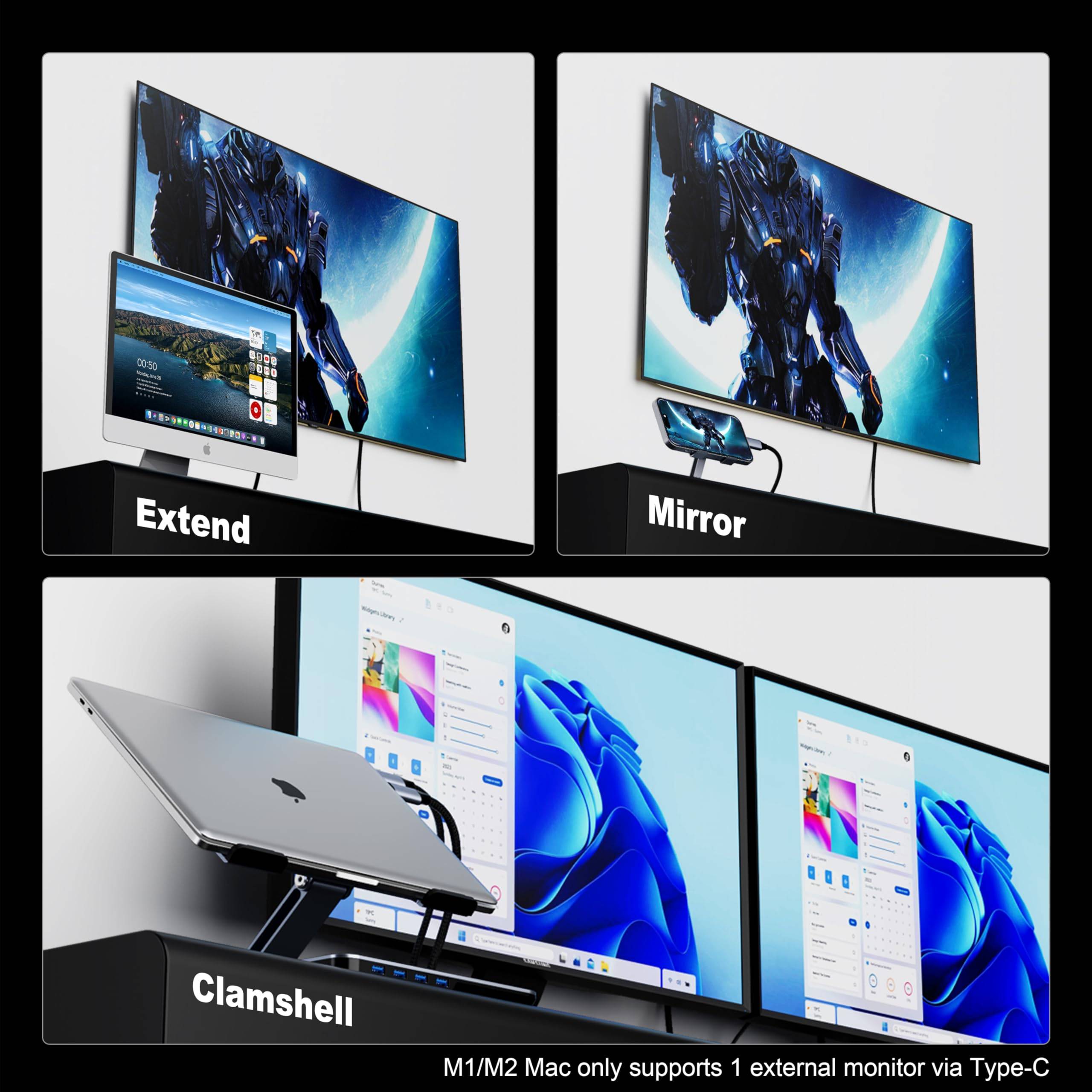 BENFEI USB C auf HDMI Kabel 1,8m(4K@60Hz, 2k@165Hz), USB Typ C auf HDMI [kompatibel Thunderbolt 3/4/5]-4