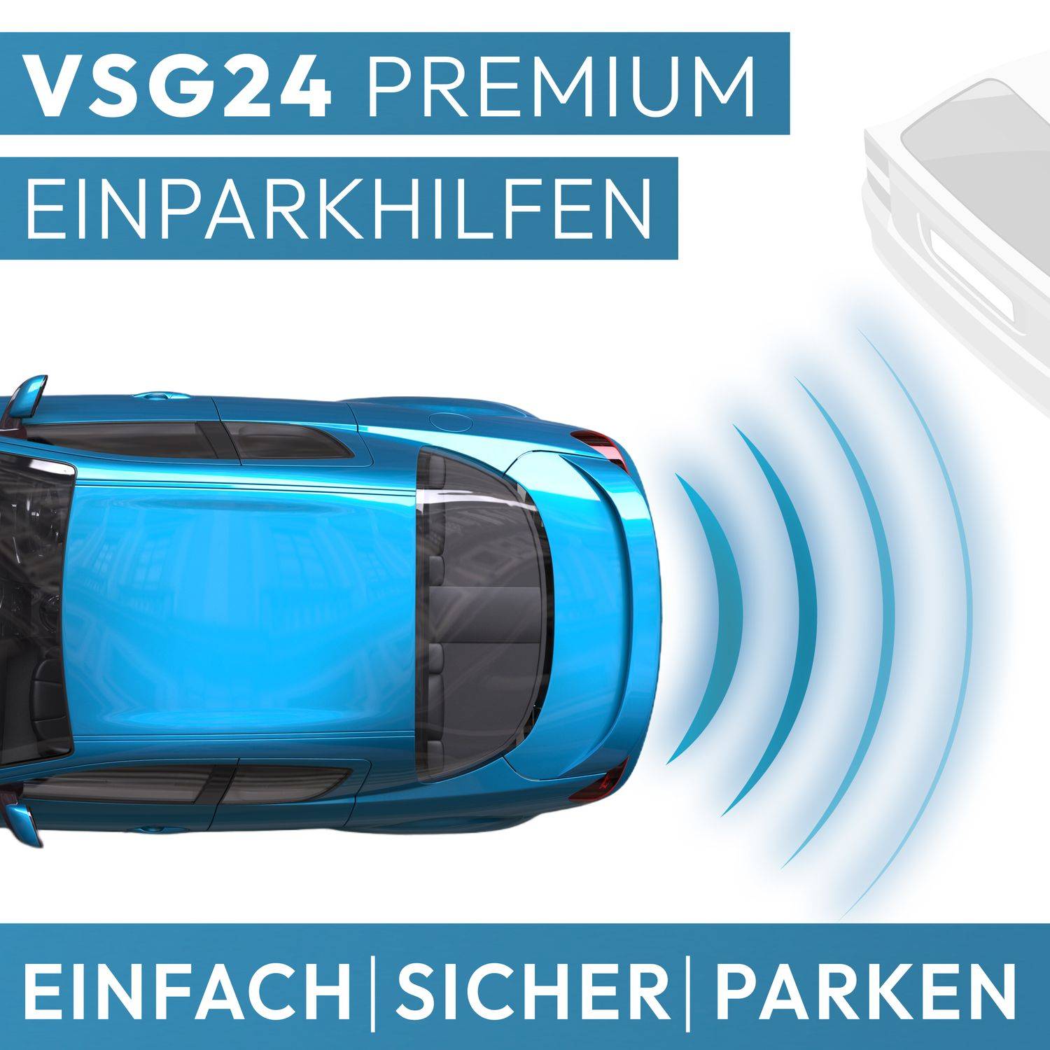 VSG24 Einparkhilfen ECHO PLUS mit Display für die Heckmontage-1