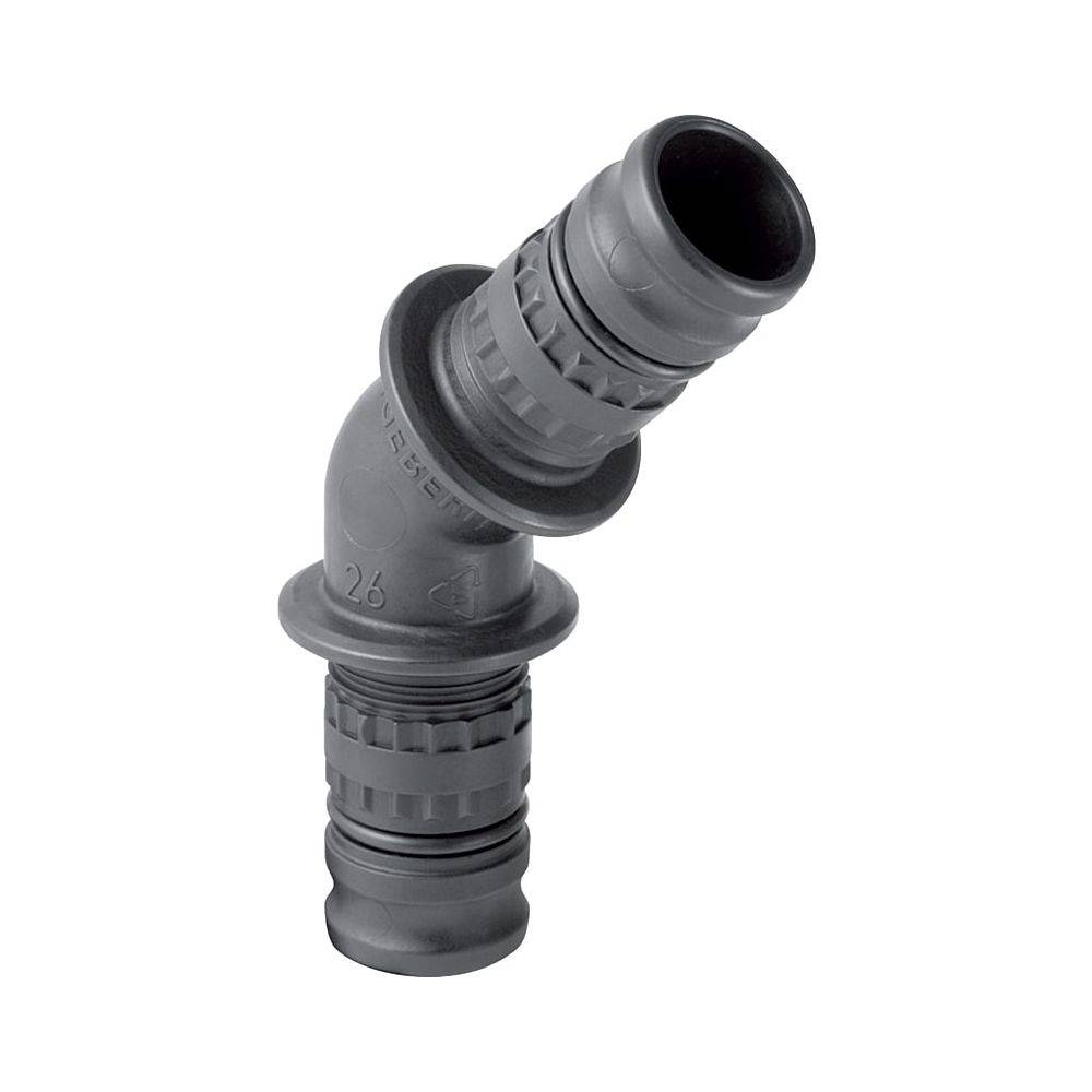 Geberit Mepla Winkel 45 Grad, DN 40, 50mm, PVDF, Schwarz, 626245005-0