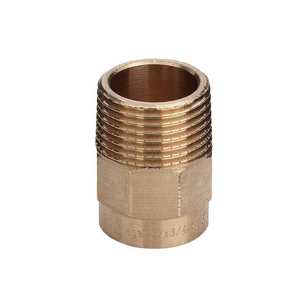 Viega Übergangsnippel 94243G 18mmxR 3/4, Rotguss